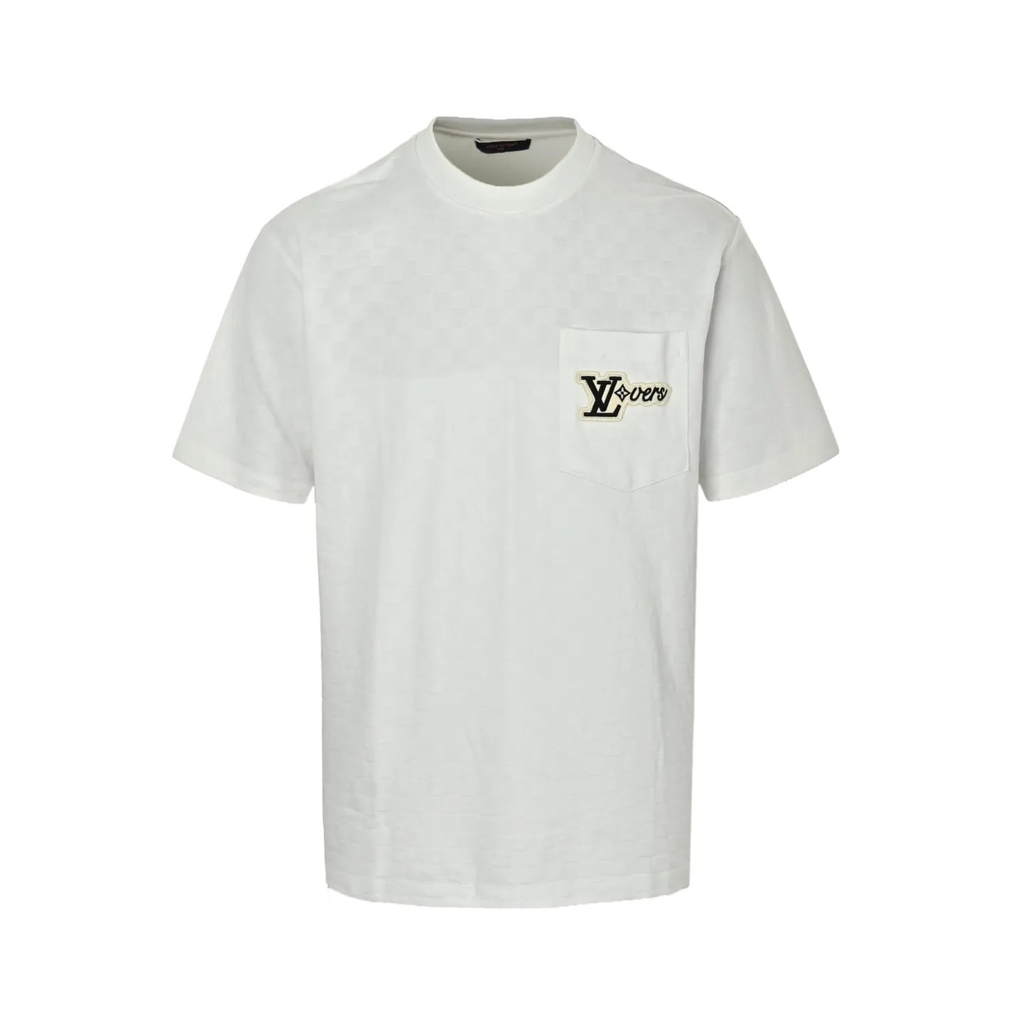 Louis Vuitton/Louis Vuitton checkerboard letter patch pocket short sleeves